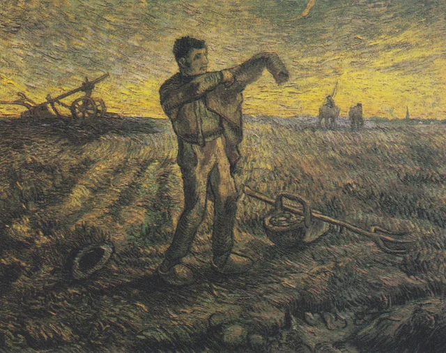 La tarde: el fin de la jornada (según Millet), Vincent van Gogh