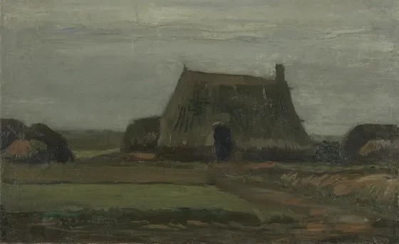 Farm with Stacks of Peat