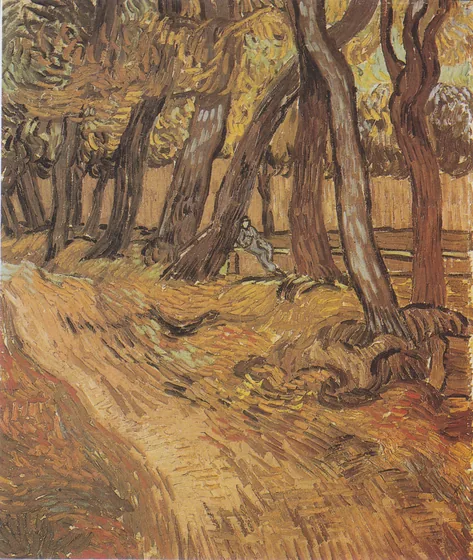 Garden of Saint-Paul Hospital with Figure, The