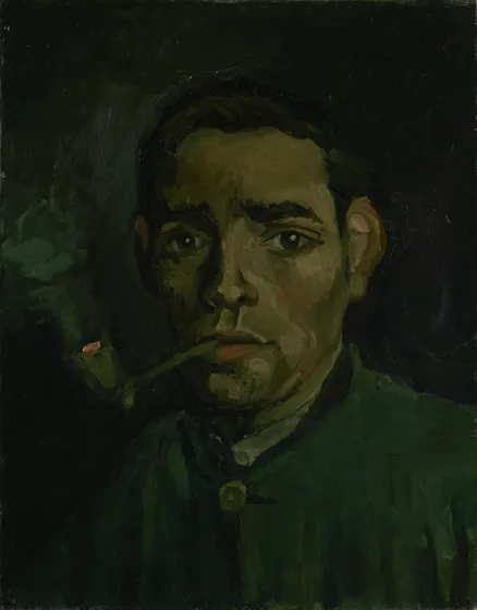 Head of a young peasant with a Pipe