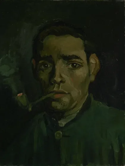Head of a young peasant with a Pipe