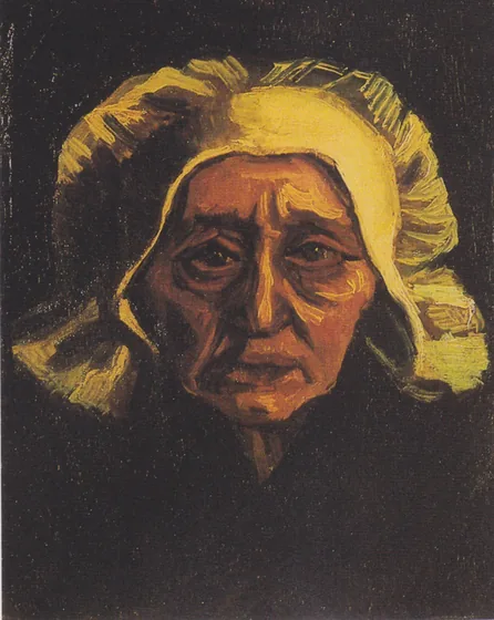 Head of an Old Peasant Woman with White Cap