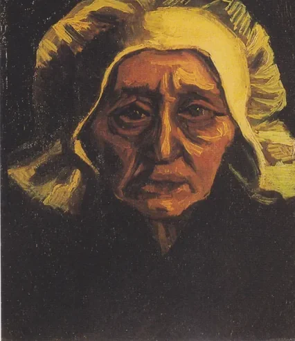 Head of an Old Peasant Woman with White Cap