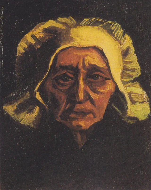 Tête de vieille paysanne au bonnet blanc, Vincent van Gogh