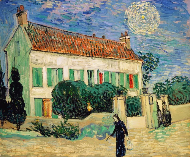 La casa blanca, de noche, Vincent van Gogh