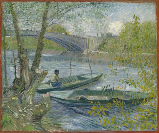La pêche au printemps au pont de Clichy