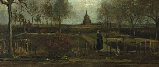 El jardín de la casa parroquial de Nuenen en primavera