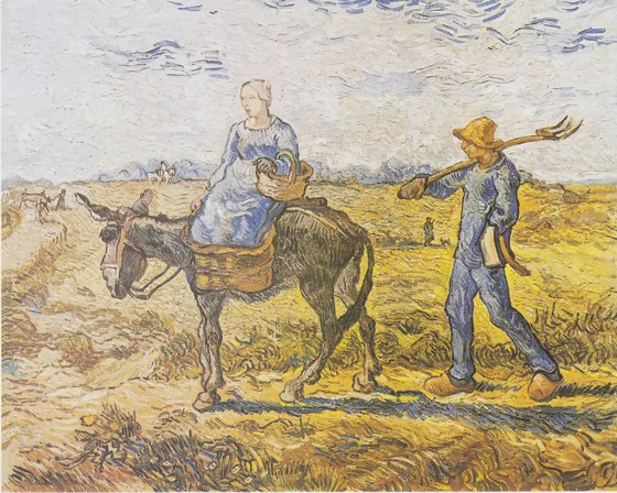 Morning. Going to Work (after Millet )