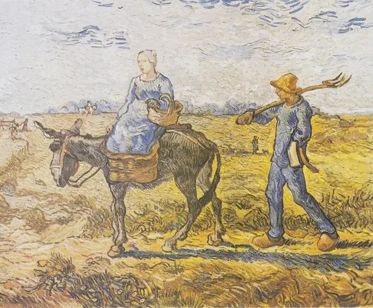 Morning. Going to Work (after Millet )