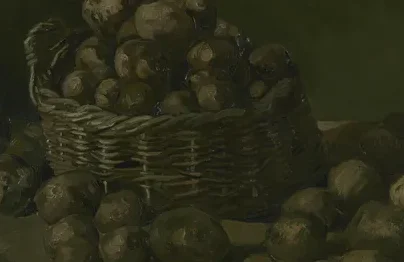 Nature morte avec un panier de pommes de terre