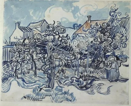 Old Vineyard with Peasant Woman