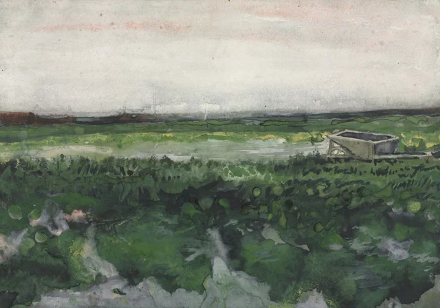 Paisaje con carretilla