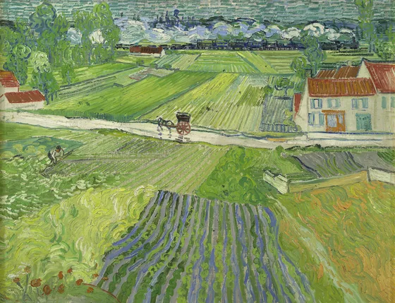 Paysage d'Auvers après la pluie