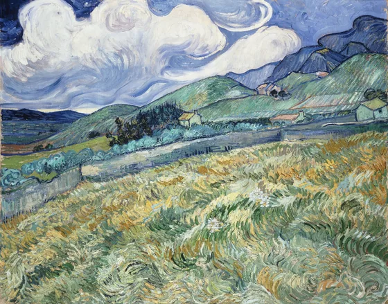 Paysage de montagne derrière l'hôpital Saint-Paul
