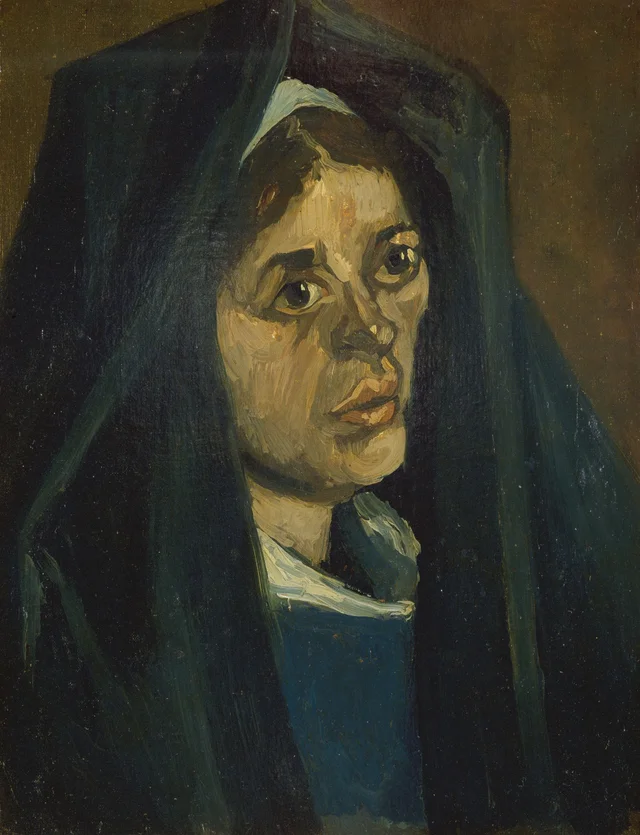 Campesina con chal verde
