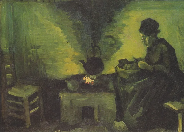 Campesina junto al hogar, Vincent van Gogh