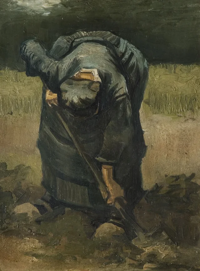 Campesina cavando