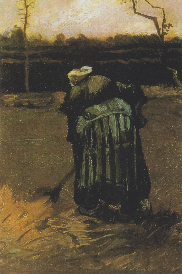Campesina cavando, Vincent van Gogh
