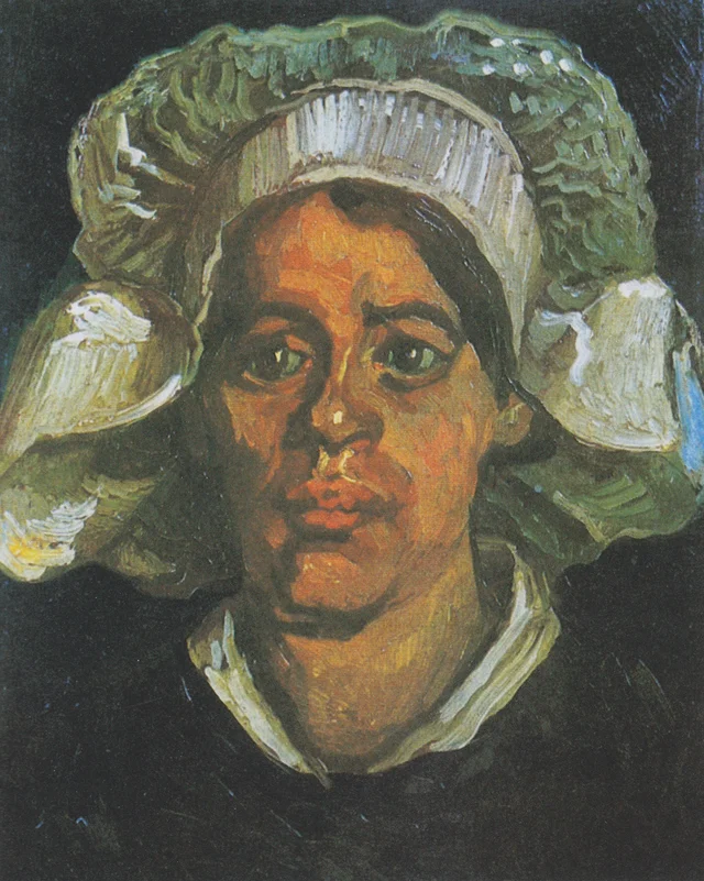 Campesina con cofia blanca