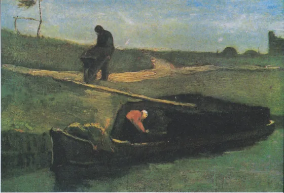 Peat Boat with Two Figures