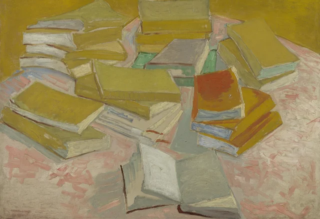フランスの小説の山