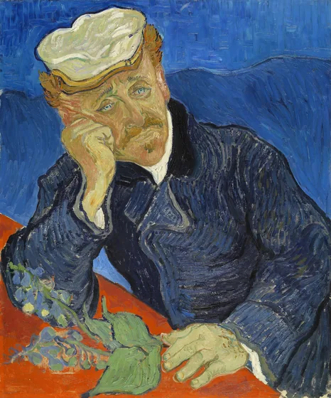 Portrait du Dr Gachet avec branche de digitale