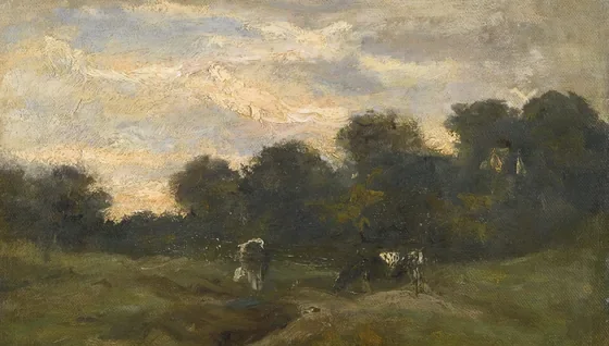Prairie avec des vaches