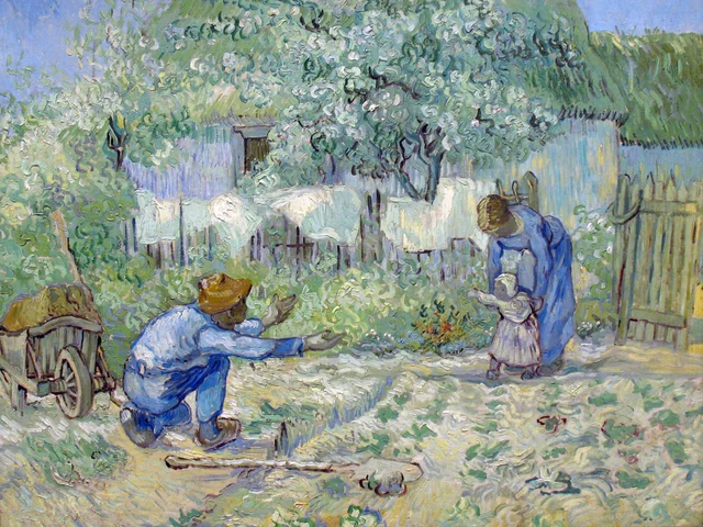 Primeros pasos, según Millet, Vincent van Gogh