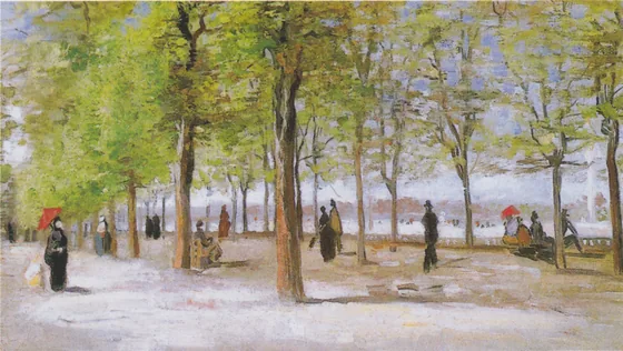 Promeneurs au jardin du Luxembourg