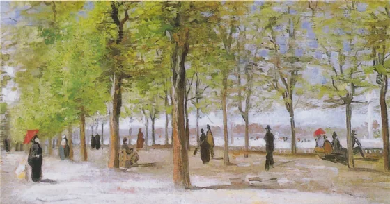 Promeneurs au jardin du Luxembourg