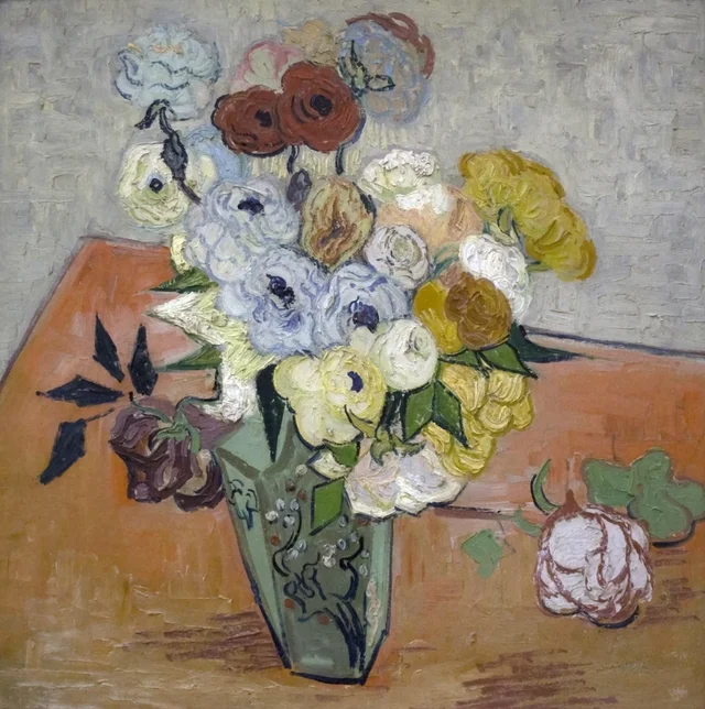 Rosas y anémonas