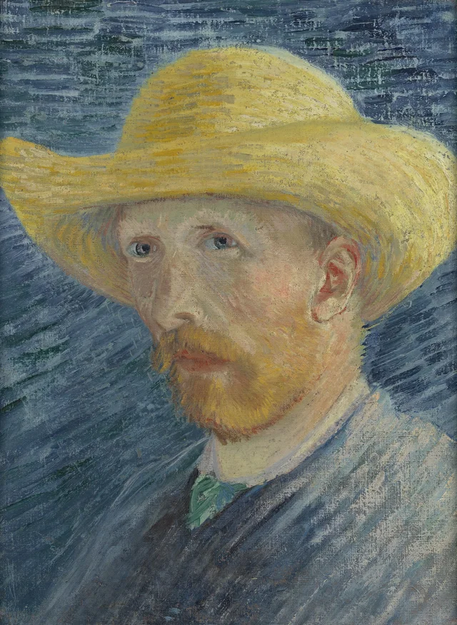 Autorretrato con sombrero de paja