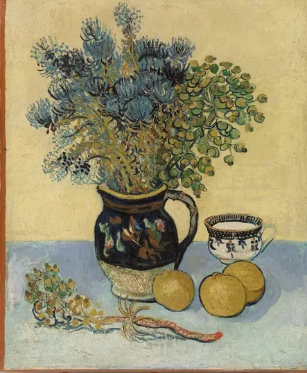 Still Life: Majolica with Wildflowers
