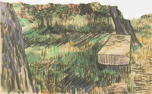 Stone Bench in the Garden of the Asylum