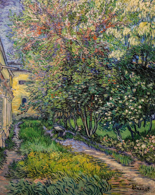 El jardín del asilo de Saint-Rémy