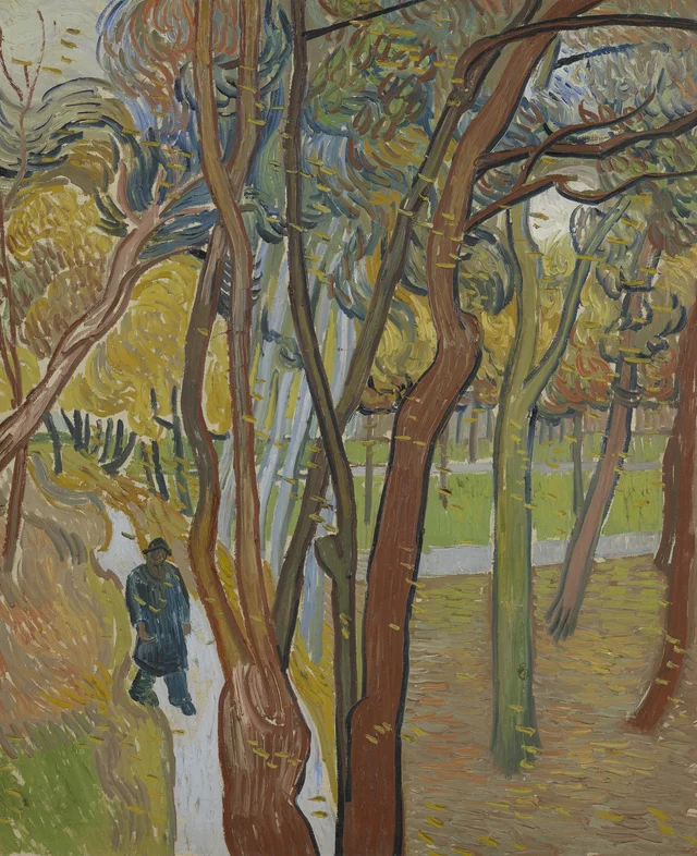 El jardín del hospital de San Pablo («La caída de las hojas»), Vincent van Gogh