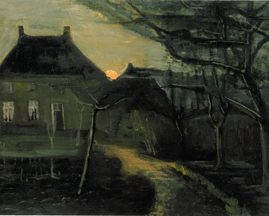 The Parsonage at Nuenen by Moonlight