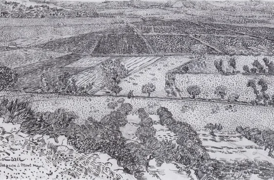 The plain La Crau" near Arles, seen from Montmajour"