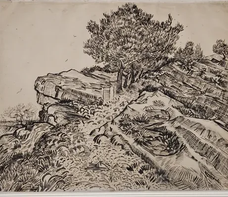 The Rock of Montmajour with Pine Trees