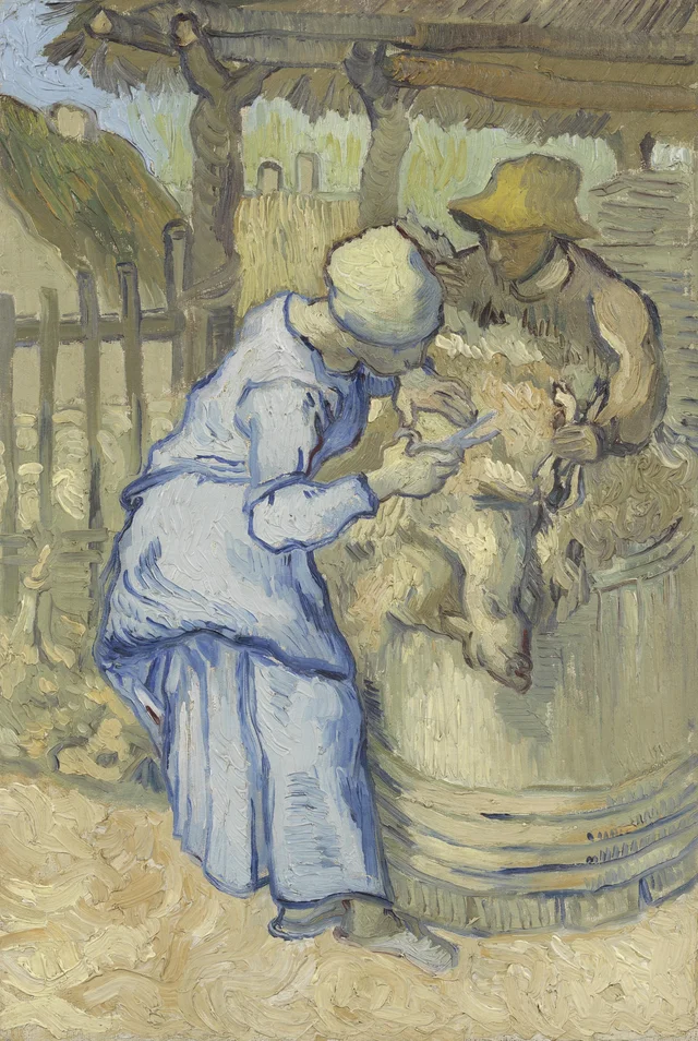 El esquilador de ovejas (según Millet), Vincent van Gogh