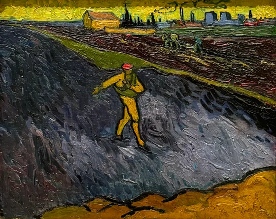 The Sower: Outskirts of Arles in the Background
