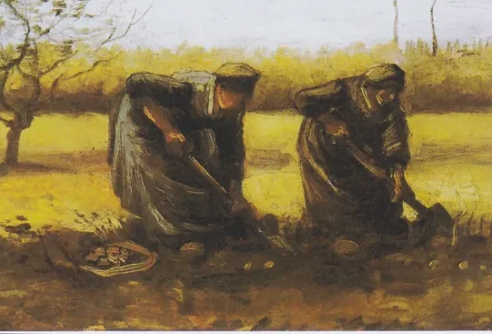 Two Peasant Women Digging Potatoes
