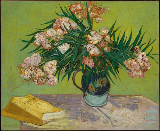 Vase aux lauriers roses