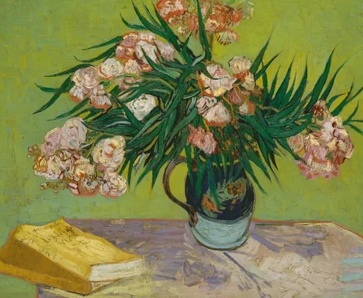 Vase aux lauriers roses