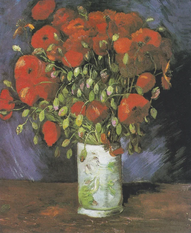 Jarrón de amapolas, Vincent van Gogh