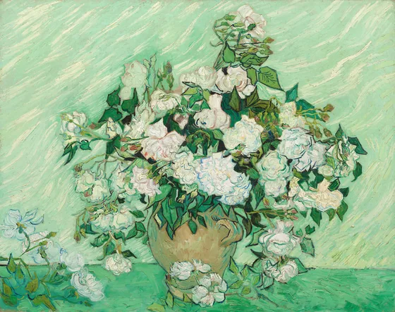 Vase de roses