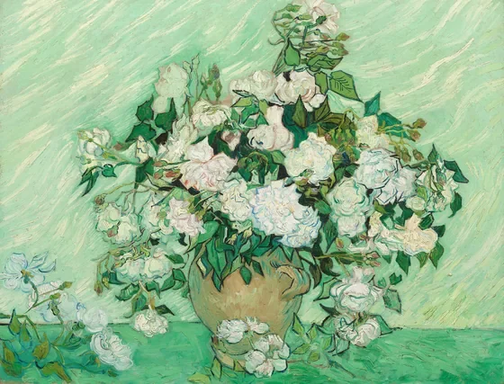 Vase de roses