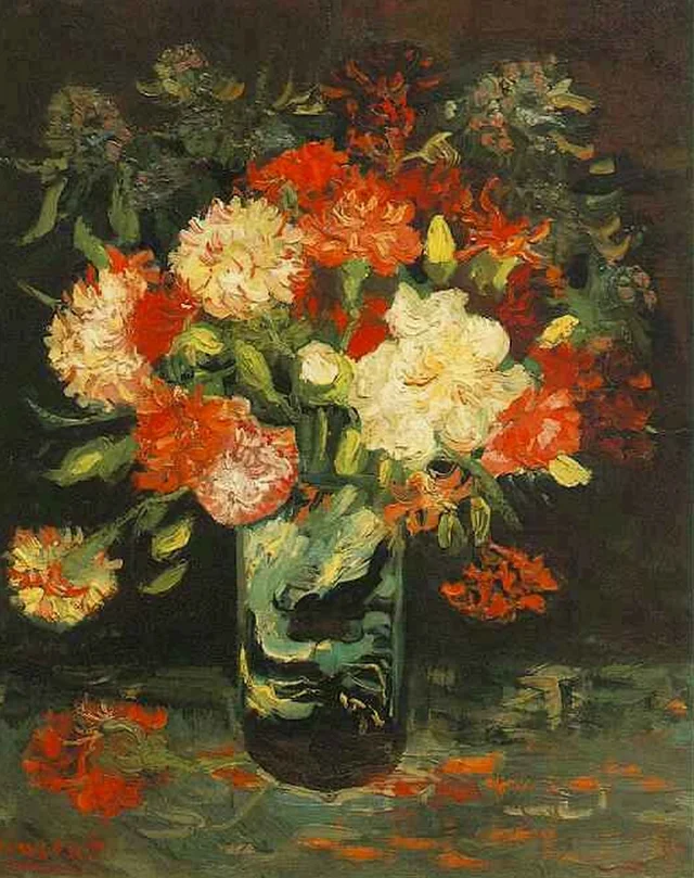 Jarrón con claveles, Vincent van Gogh