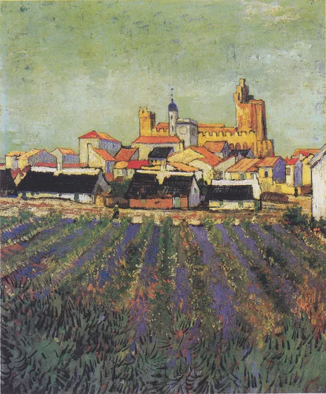 Vue des Saintes-Maries-de-la-Mer
