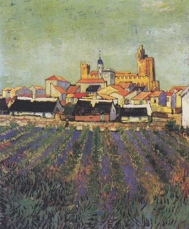 Vista de Saintes-Maries-de-la-Mer, Vincent van Gogh